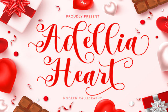 Adellia Heart: A Script Font for Branding