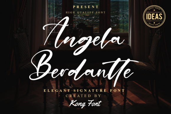 Angela Berdantte: A Playful Script Font for Editorial Design