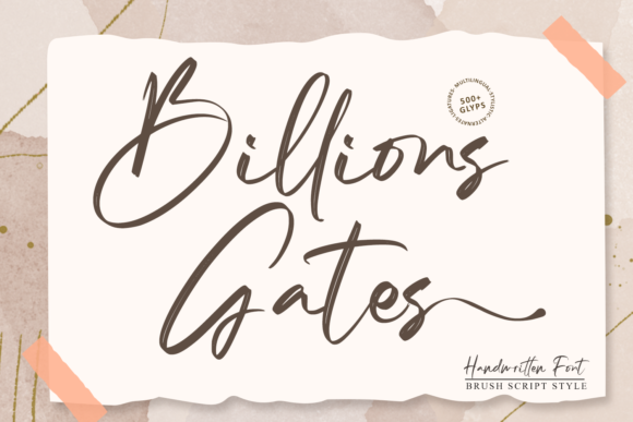 Billions Gates: A Script Font for Editorial Design