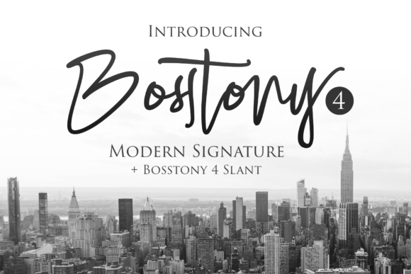 Bosstony 4: A Script Font for Polished Branding