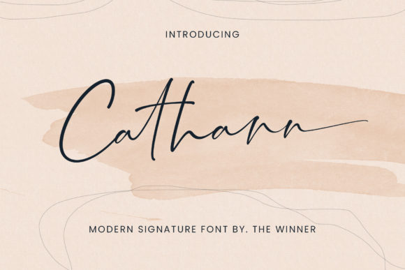Cathann Script Font for Handmade Brands