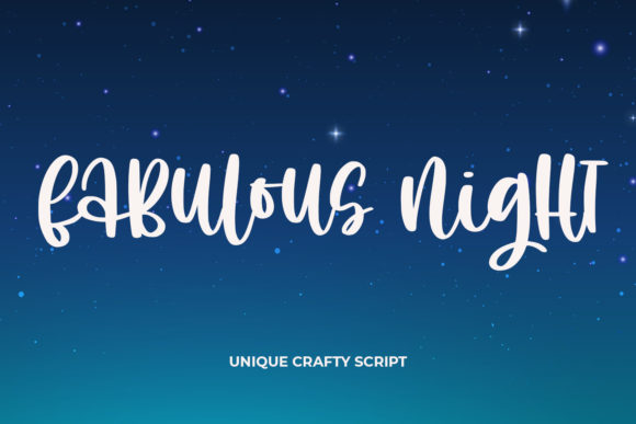 Fabulous Night Font: Chic Script for Crafters