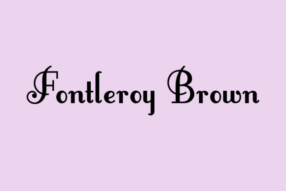 Fontleroy Brown: A Graceful Script Typeface for Branding