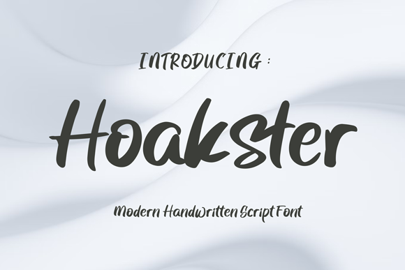 Hoakster: A Refined Script Typeface for Editorial Design