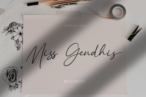 Miss Gendhis: A Script Font for Branding