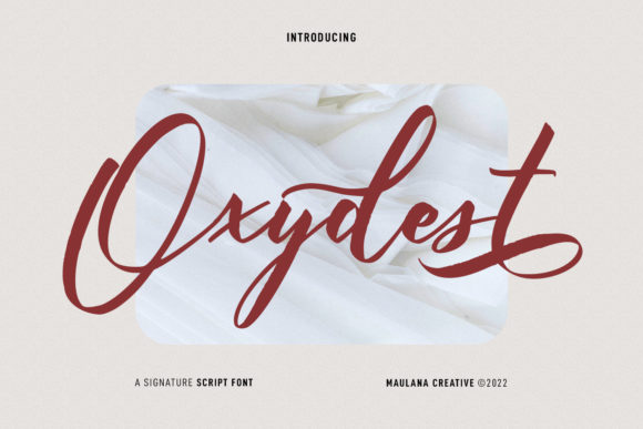 Oxydest: A Script Typeface for Editorial Elegance