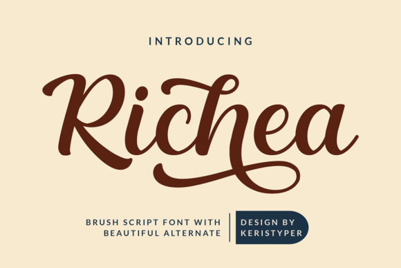 Richea: A Whimsical Script Font for Editorial Design