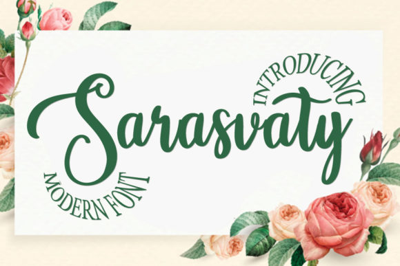 Sarasvaty: A Dazzling Script Font for Digital Design